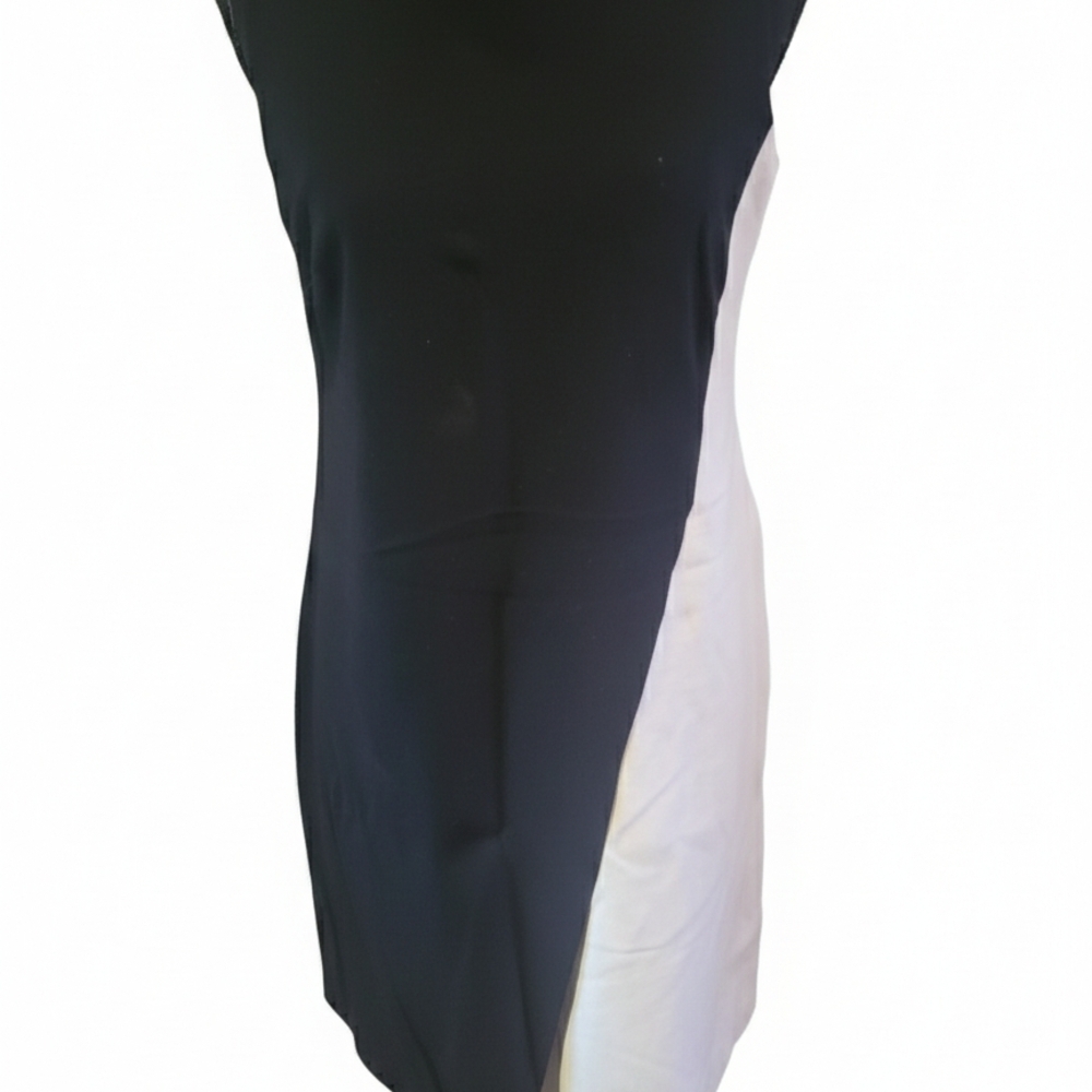 Diane Von Furstenberg Asymmetrical Black and White Dress